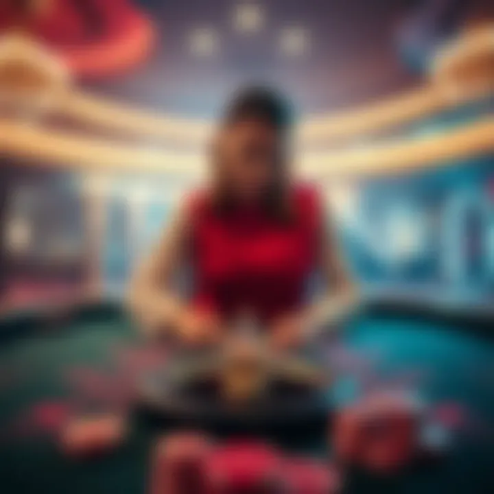 Visual representation of baccarat gameplay