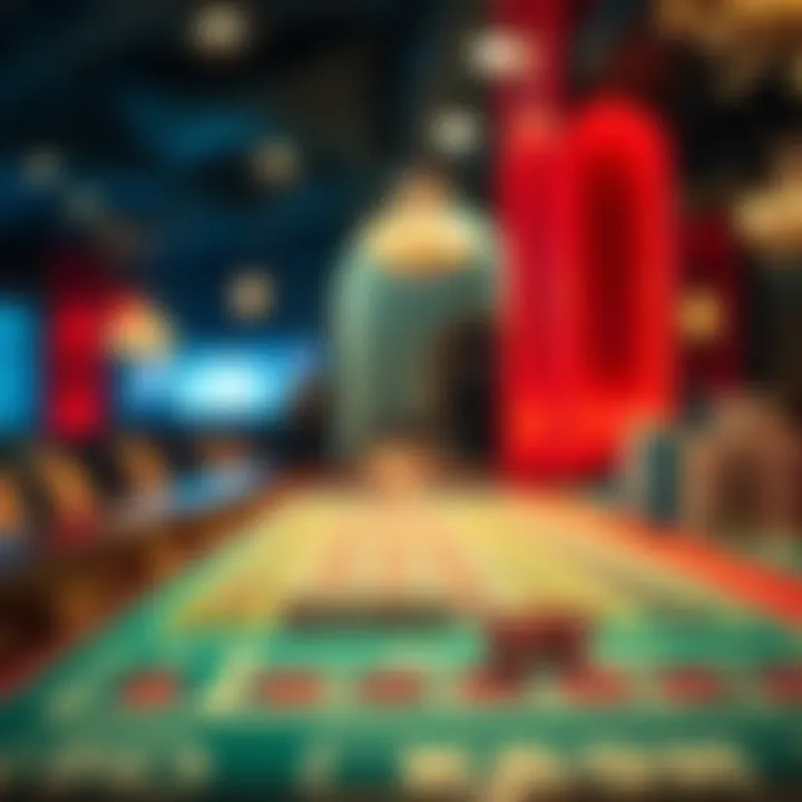 A strategic view of a baccarat live game table