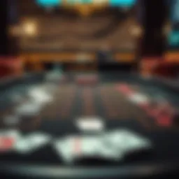 Strategic baccarat layout with cards