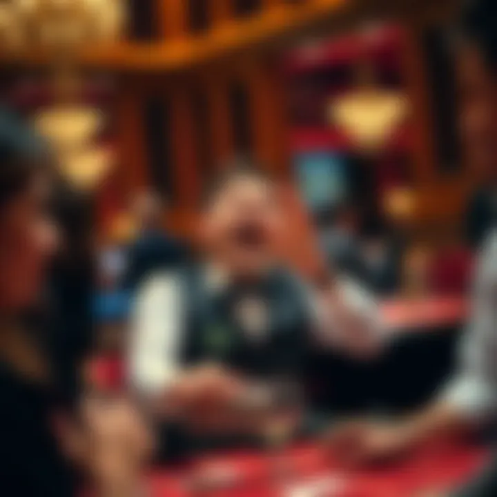 Winning hand celebration at baccarat