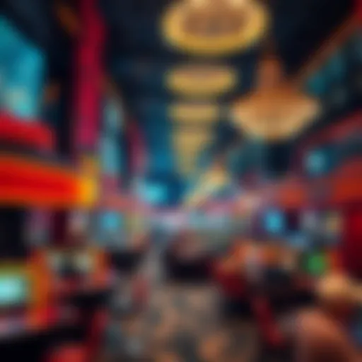 Overview of a bustling casino environment