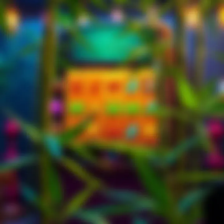 Bamboo themed slot game interface
