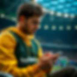 User navigating the bet365 mobile platform