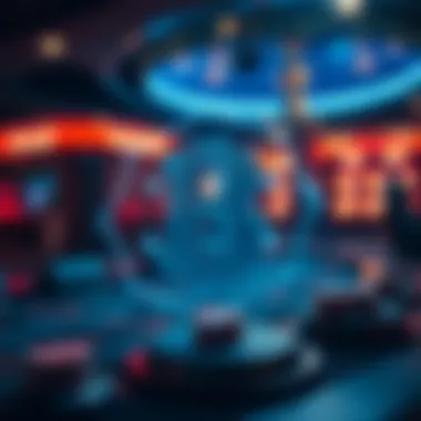 Visual representation of blockchain technology in gambling