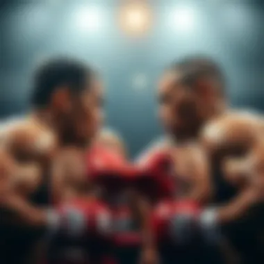 Intense face-off between the fighters