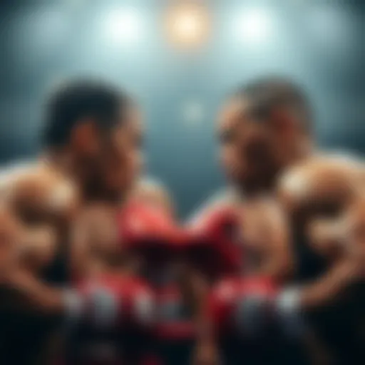 Intense face-off between the fighters