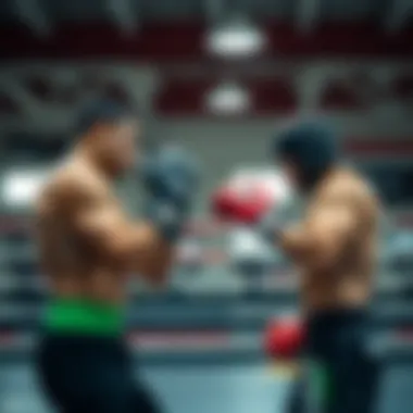 Training session showcasing both fighters' unique styles