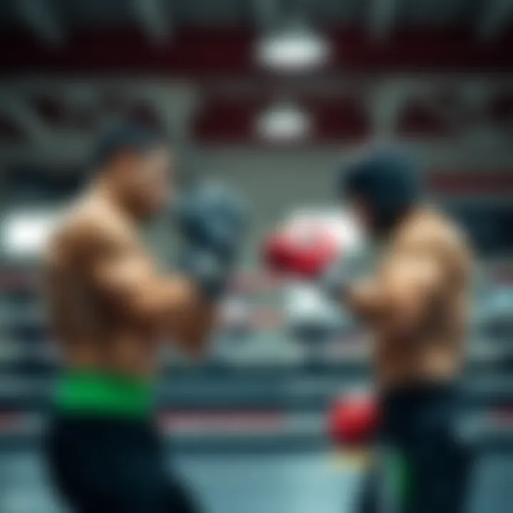 Training session showcasing both fighters' unique styles