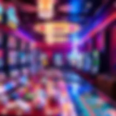 A vibrant casino environment showcasing various games
