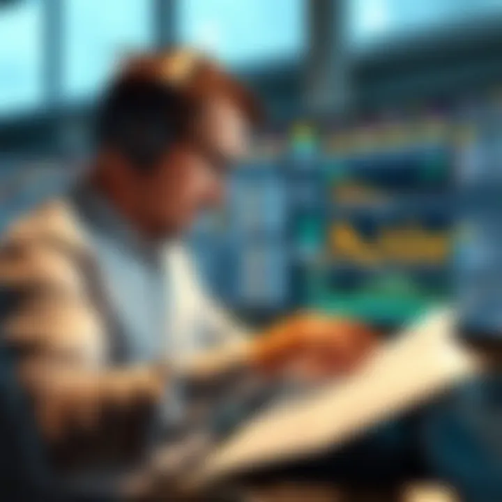 An expert analyzing racing data