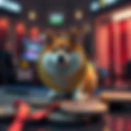 Representation of Dogecoin as a digital currency in betting