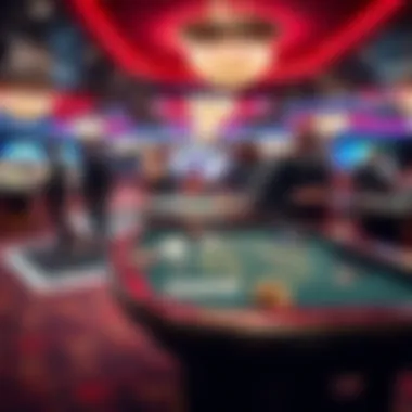 Engaging atmosphere of a European Blackjack table in a casino