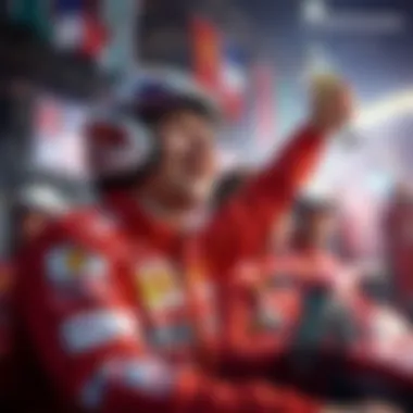 Celebration of a successful bet