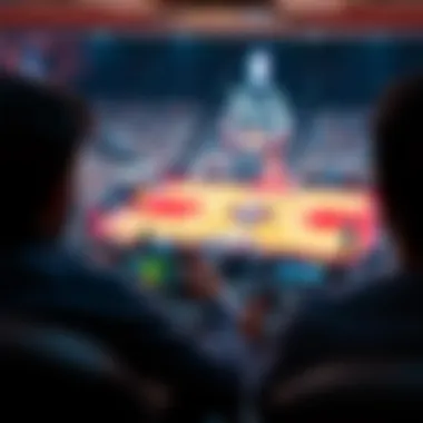 A user watching NBA games on a digital device