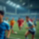 A vibrant scene of amateur athletes in various sports engaged in competition