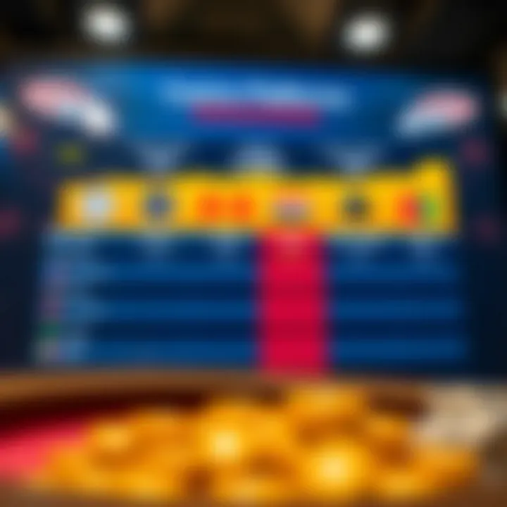 A comparison chart of popular online casino platforms.