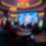 An artistic representation of virtual casino games.