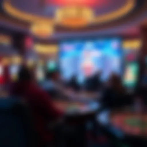 Exploring Virtual Casino Experiences An artistic representation of virtual casino games.