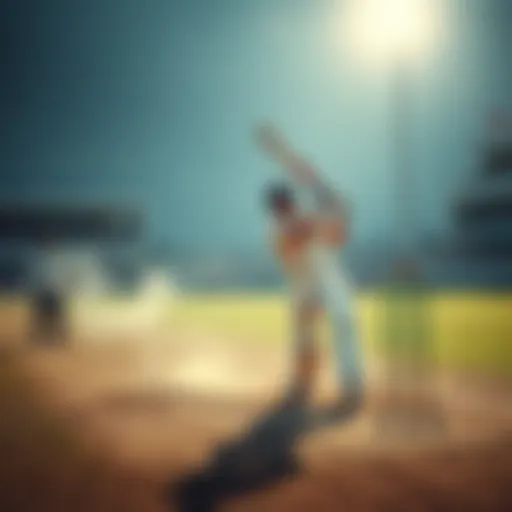 Dynamic cricket match scene