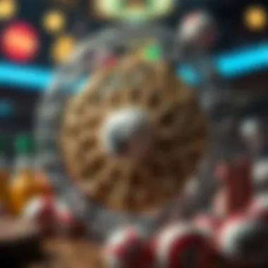 An intricate design representing the fusion of lottery and bingo elements