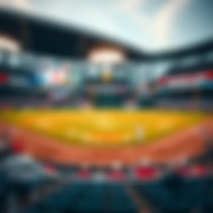 Baseball field showing Mariners vs Angels match