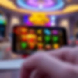 Vibrant mobile slot game interface with colorful graphics