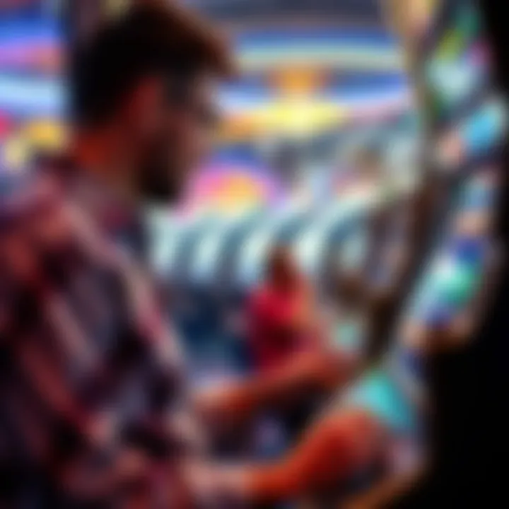 A captivating scene depicting the user experience in Olympus slots