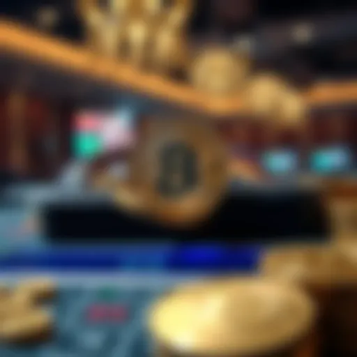 The Fusion of Online Casinos and Bitcoin Visual representation of online casino platforms integrating Bitcoin