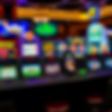 Diverse Selection of Online Casino Games An array of popular online casino games including slots and poker.