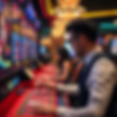 User engaging with a live dealer in an online casino
