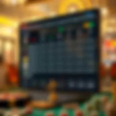 Comparison chart of various online casino platforms