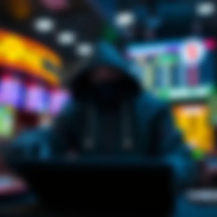 Security features illustrated in an online gambling environment