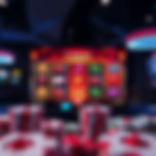Exploring the Interface of Online Casinos A vibrant digital casino interface showcasing slot games
