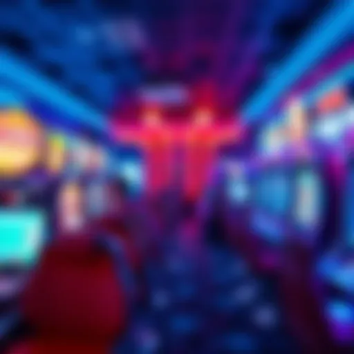 A captivating view of a virtual casino environment showcasing various games.