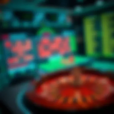 User interface of online roulette platform