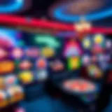 Virtual casino interface showcasing various games