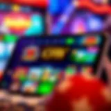 A vibrant mobile interface showcasing various casino games