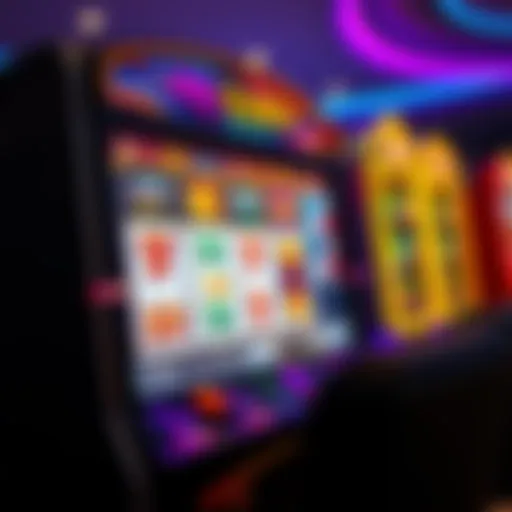 Vibrant online slots interface with colorful graphics