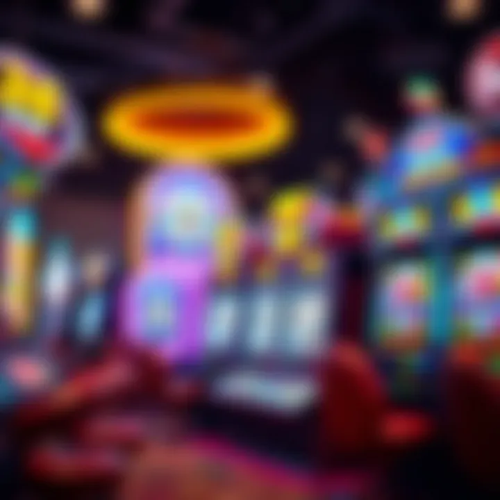 A vibrant representation of various popular online slot games