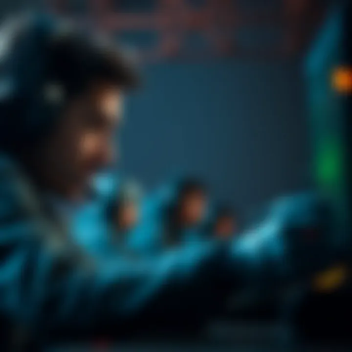 A strategic gameplay moment capturing intense player focus and engagement