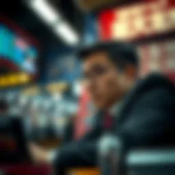 Illustration depicting the role of a bookmaker in sports betting