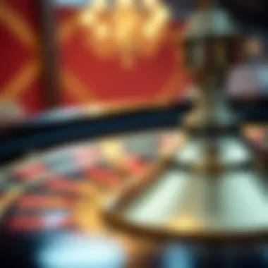 A close-up view of a roulette wheel