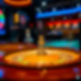 Roulette wheel with vibrant colors