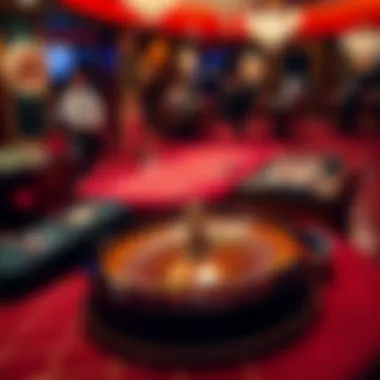 An elegant casino setting featuring roulette