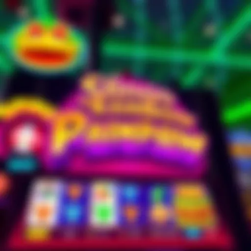 Vibrant illustration of the Slingo Rainbow Riches game interface