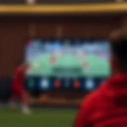 Live soccer match streaming interface showcasing user-friendly design