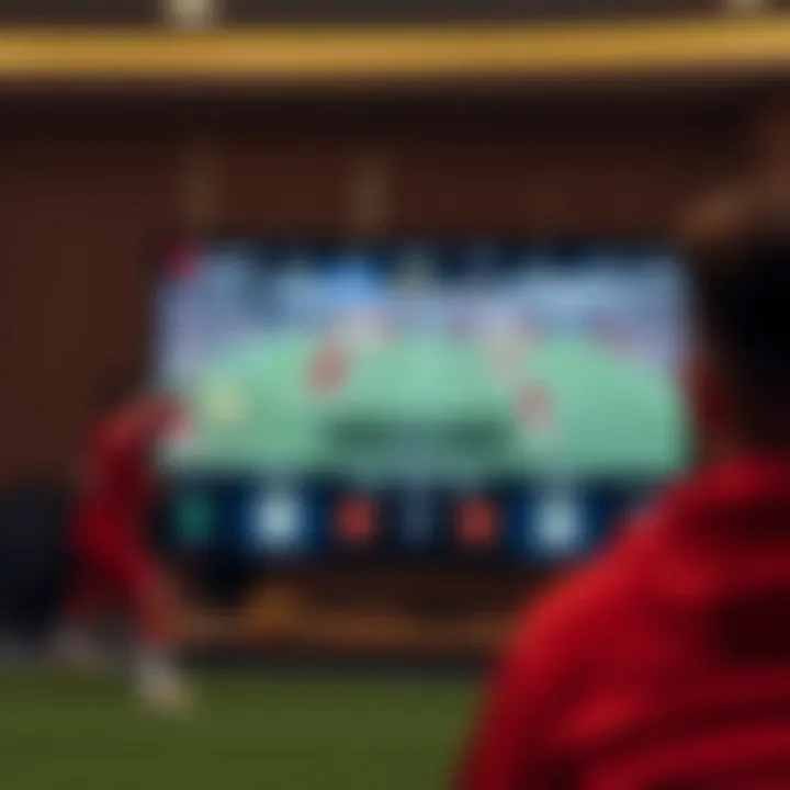 Live soccer match streaming interface showcasing user-friendly design