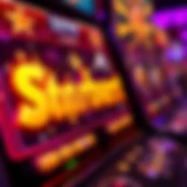 Close-up of Starburst game interface