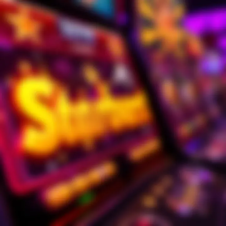 Close-up of Starburst game interface