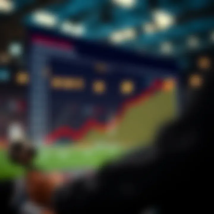 Graph showcasing betting trends